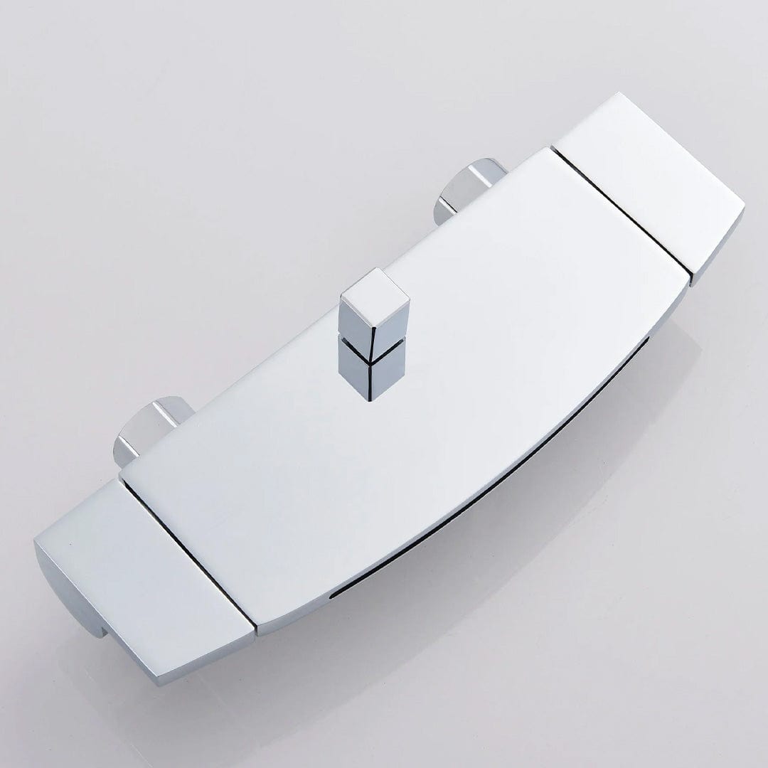 Baterie de cada cu cascada si dus de mana, argintiu cromat, cod 1303