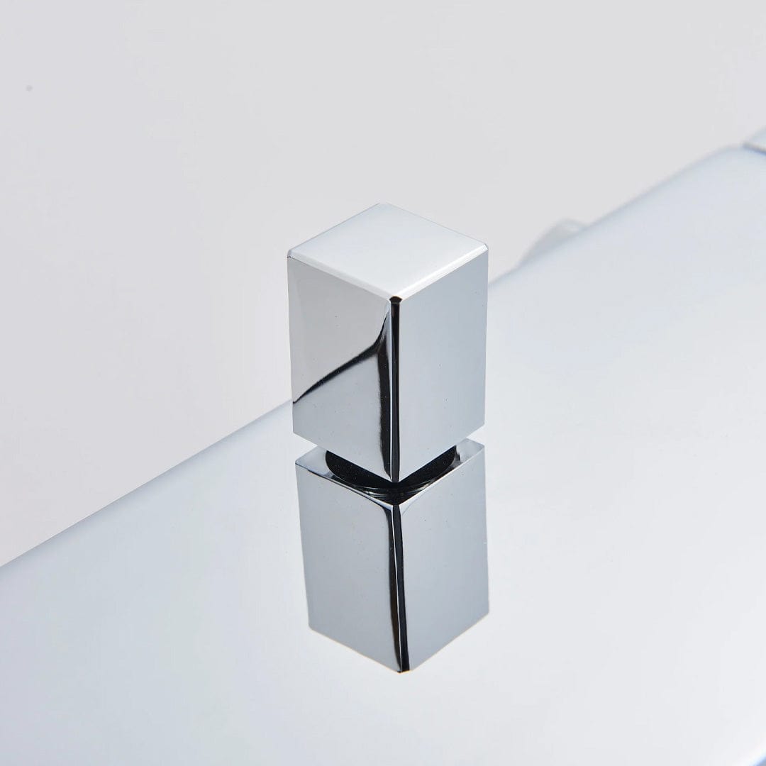 Baterie de cada cu cascada si dus de mana, argintiu cromat, cod 1303