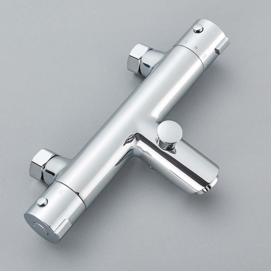 Baterie de cada cu termostat si dus de mana, argintiu lucios, cod 1601