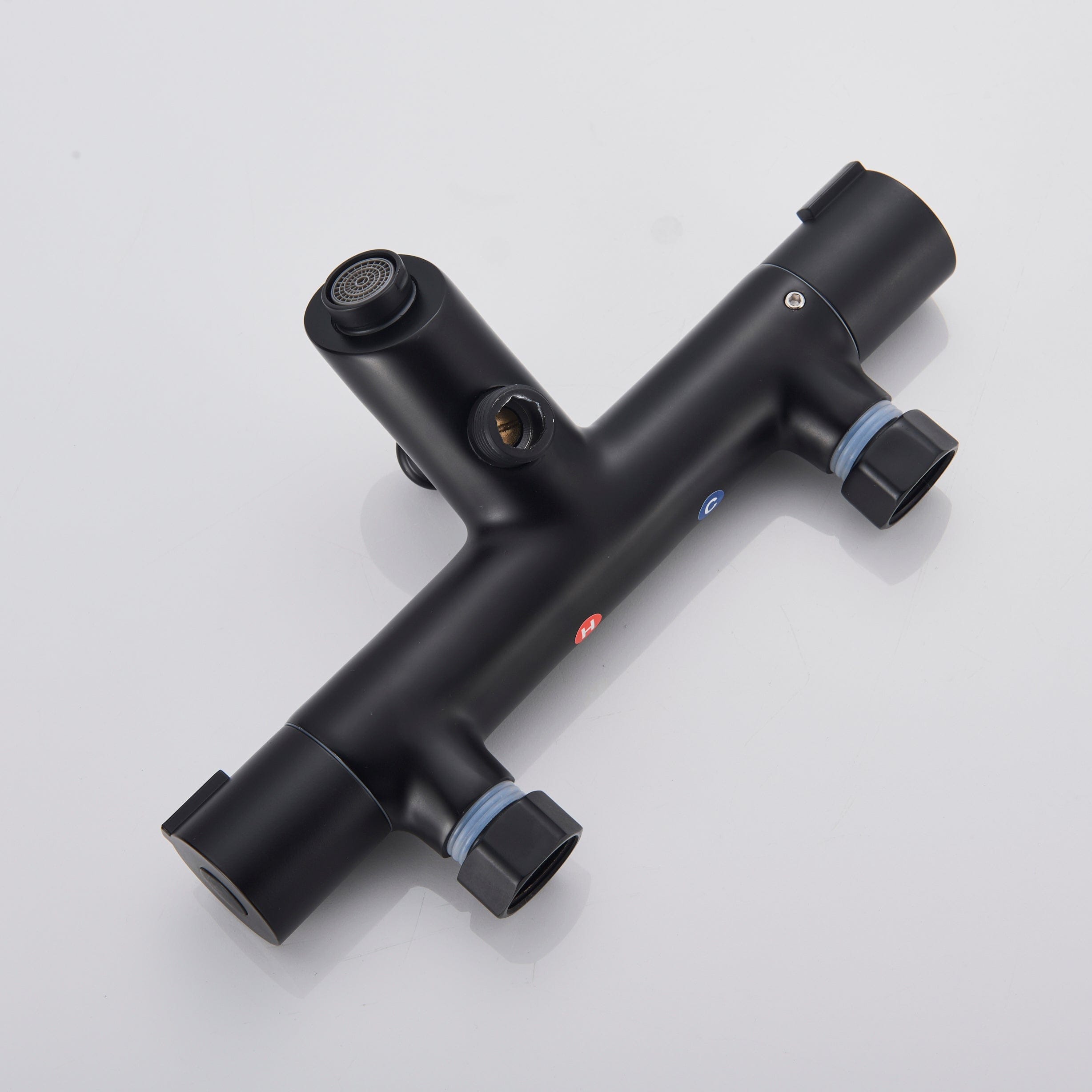 Baterie de cada cu termostat si dus de mana, finisaj negru mat, cod 1327