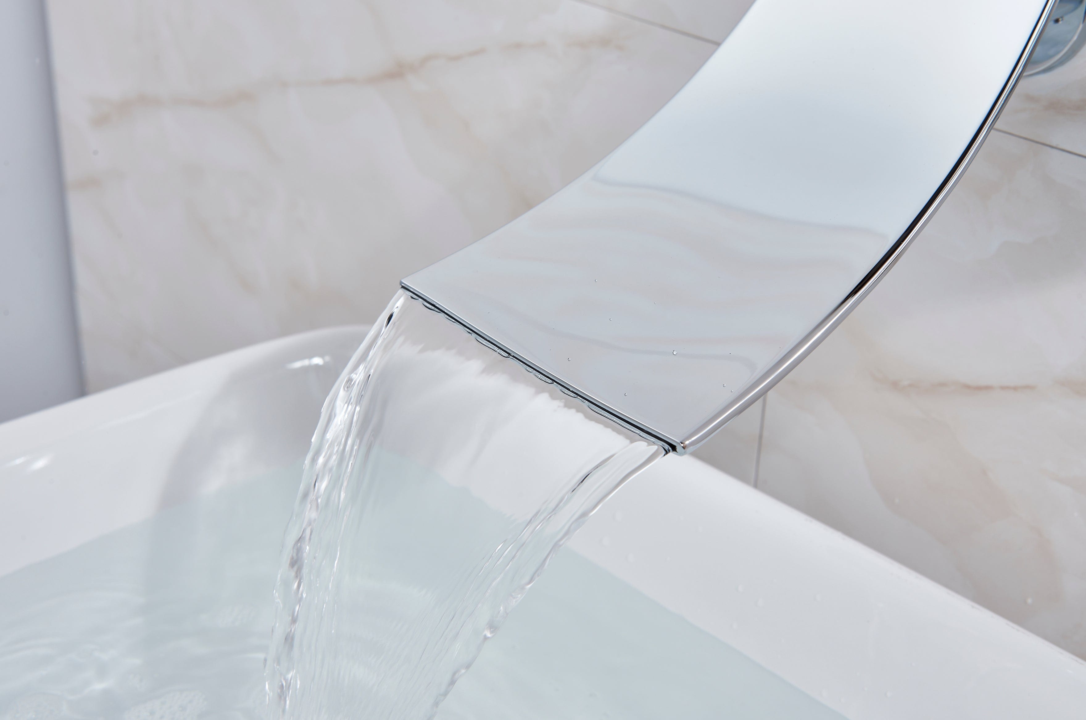 Baterie de cada incastrata Alexa S1277, cascada si dus de mana, crom lucios, cod 1277