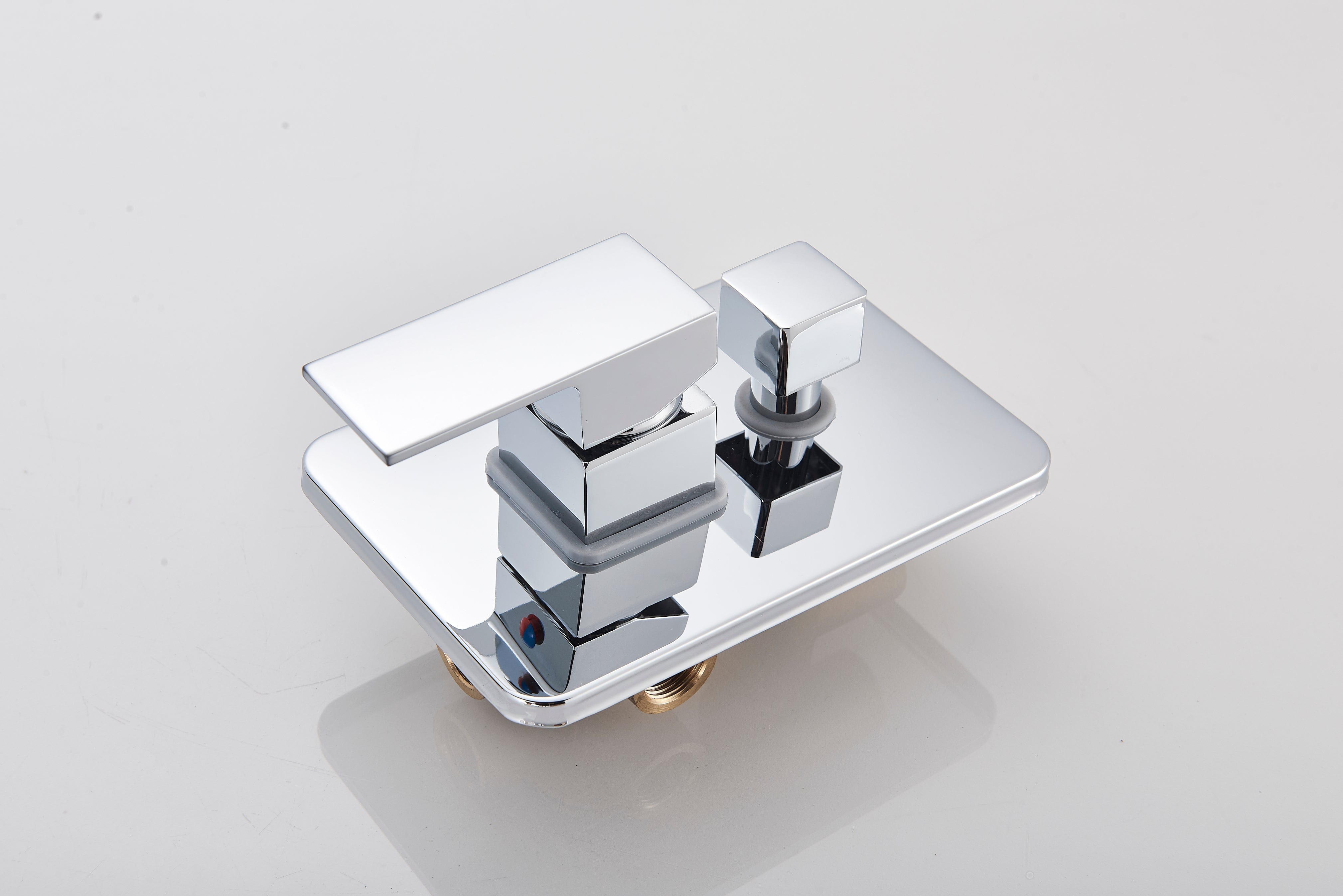 Baterie de cada incastrata Alexa S1277, cascada si dus de mana, crom lucios, cod 1277