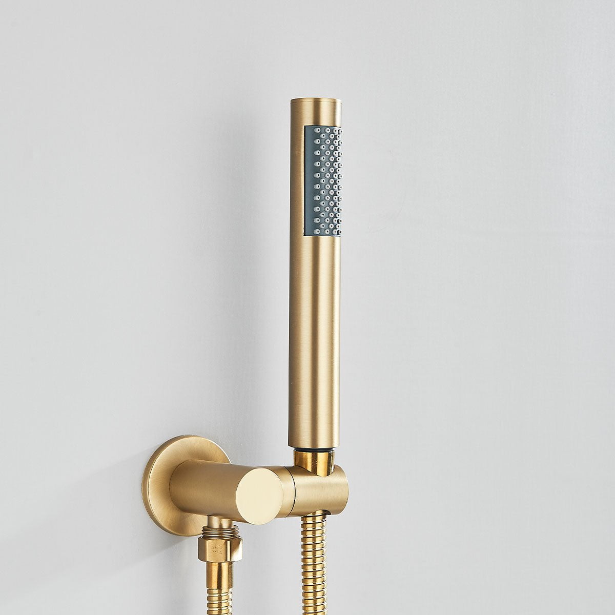 Baterie de cada incastrata, cu dus de mana, finisaj auriu nichelat (semi-lucios), cod 1336