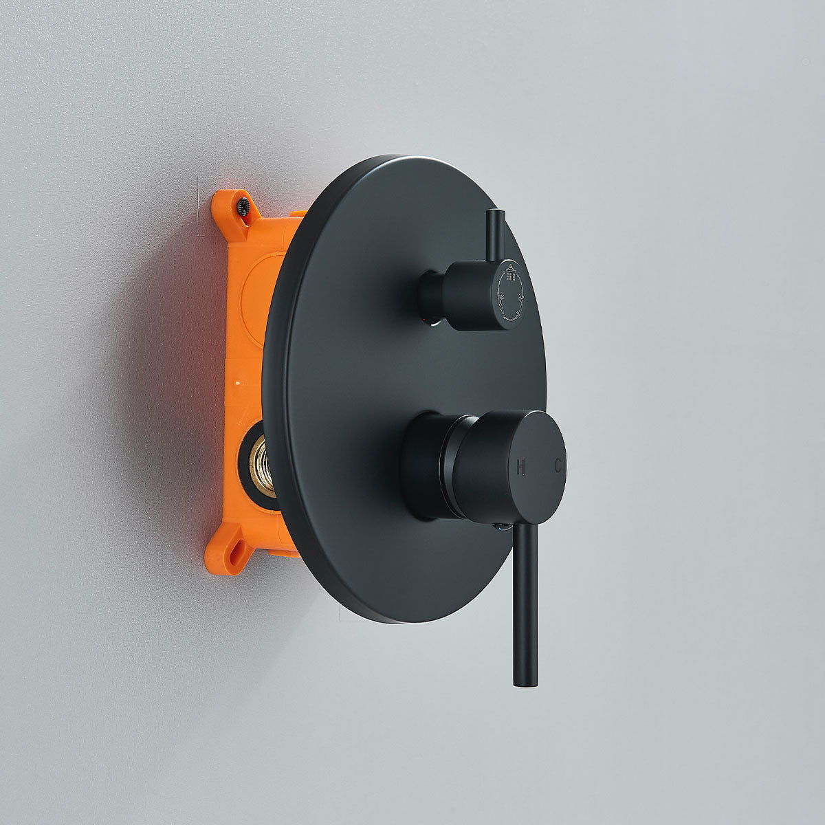 Baterie de cada incastrata, cu dus de mana, finisaj negru mat, cod 1339