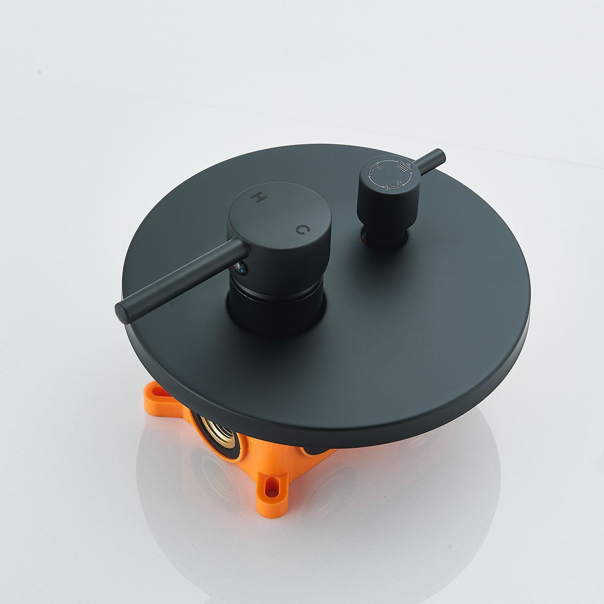 Baterie de cada incastrata, cu dus de mana, finisaj negru mat, cod 1339