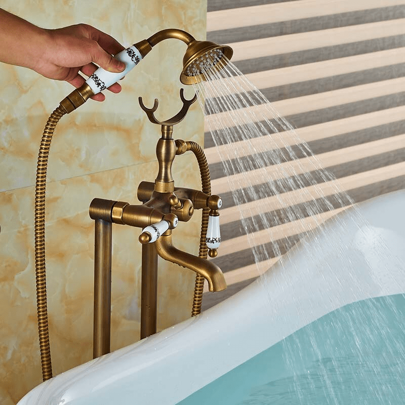 Baterie de podea antichizata cu 2 functii de curgere, cod 1224