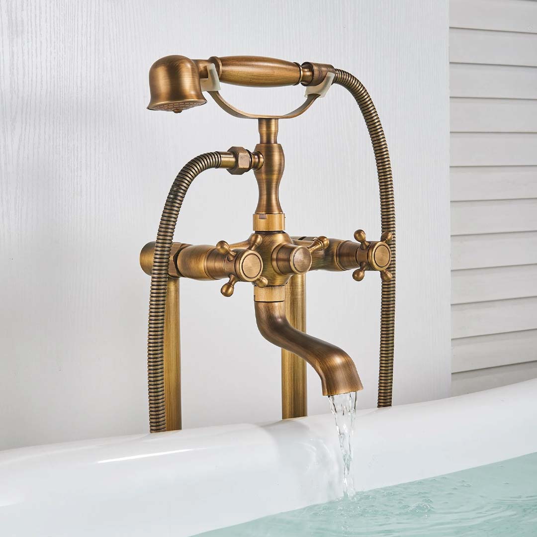 Baterie de podea antichizata cu 2 functii de curgere, cod 1566