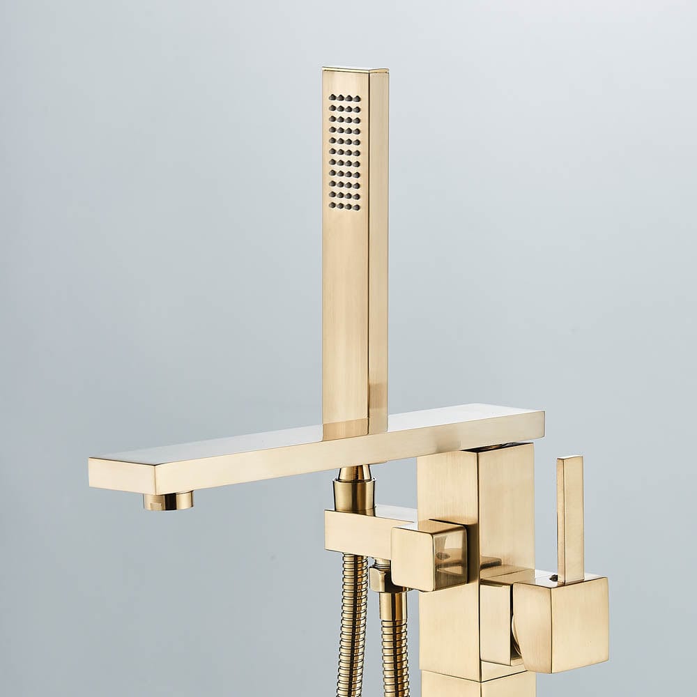 Baterie de podea cu cadru patrat, finisaj auriu, cod 1449
