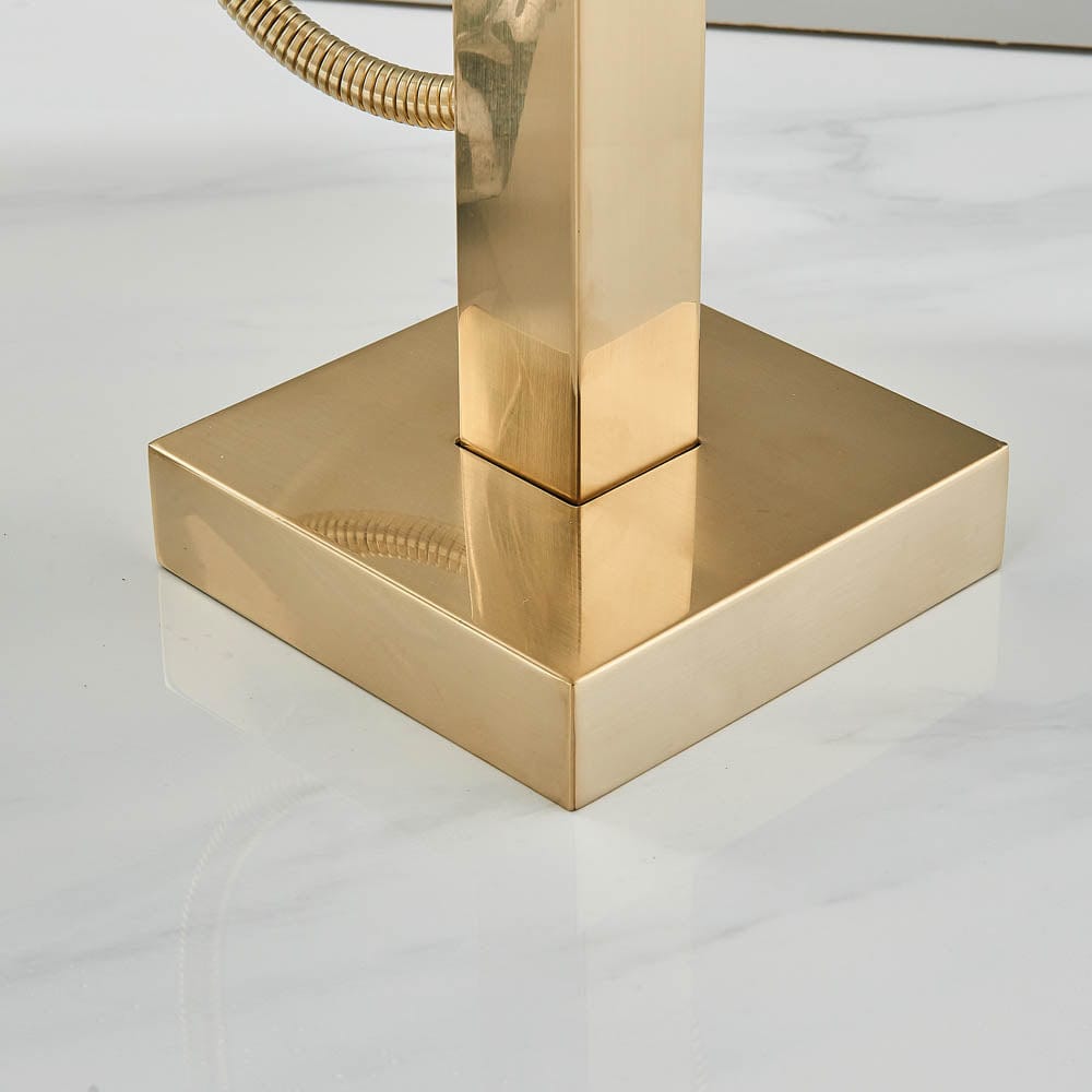 Baterie de podea cu cadru patrat, finisaj auriu, cod 1449