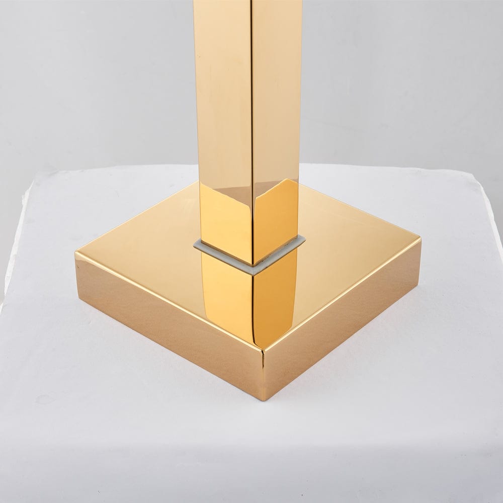 Baterie de podea cu cadru patrat si efect de cascada, cu 2 functii de curgere, auriu lucios, cod 1358