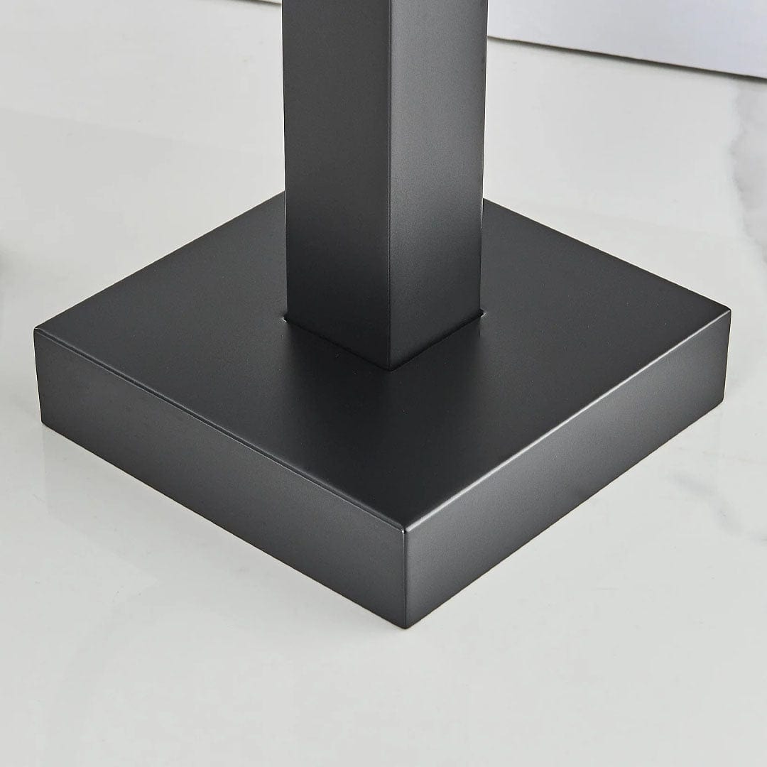 Baterie de podea cu cadru patrat si efect de cascada, negru mat, cod 1561