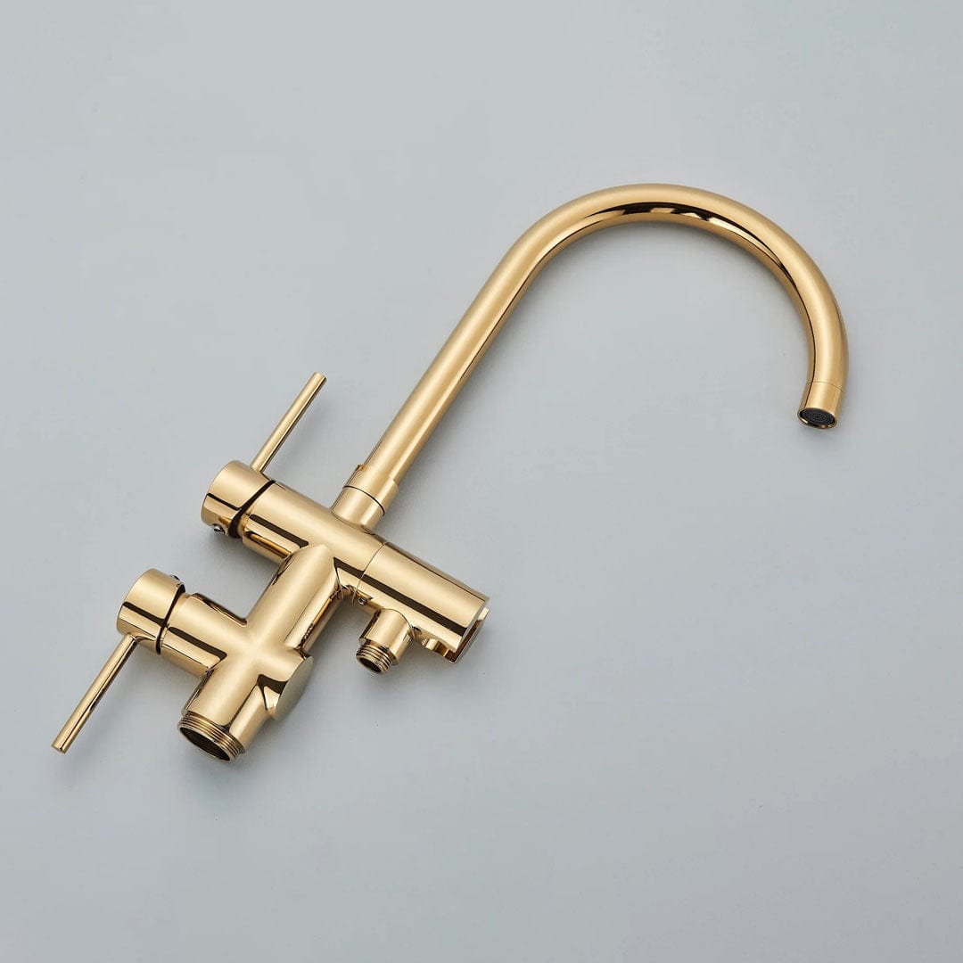 Baterie de podea cu cadru rotund, auriu lucios, cod 1564