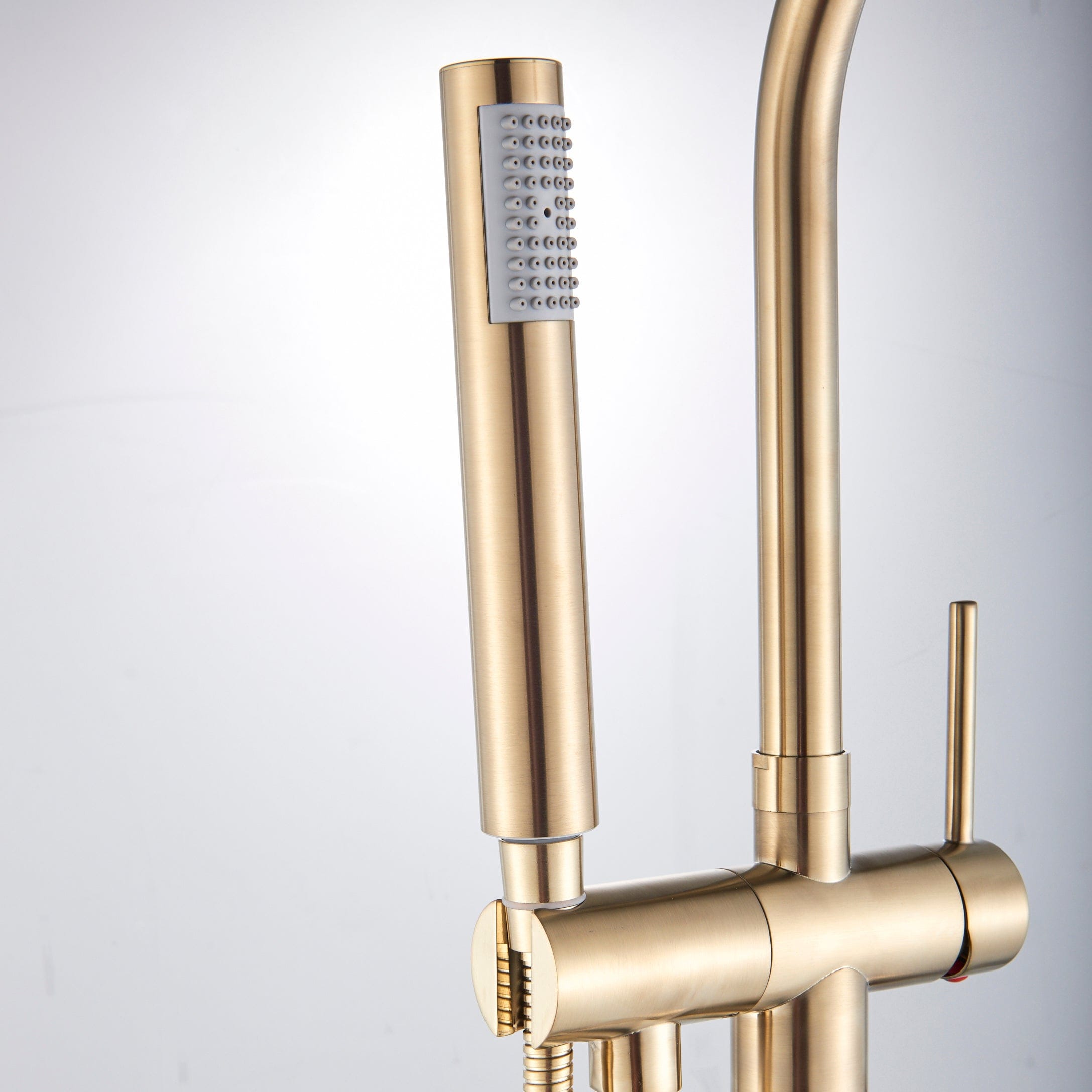 Baterie de podea cu cadru rotund si rotire 360 grade, auriu nichelat, cod 1328