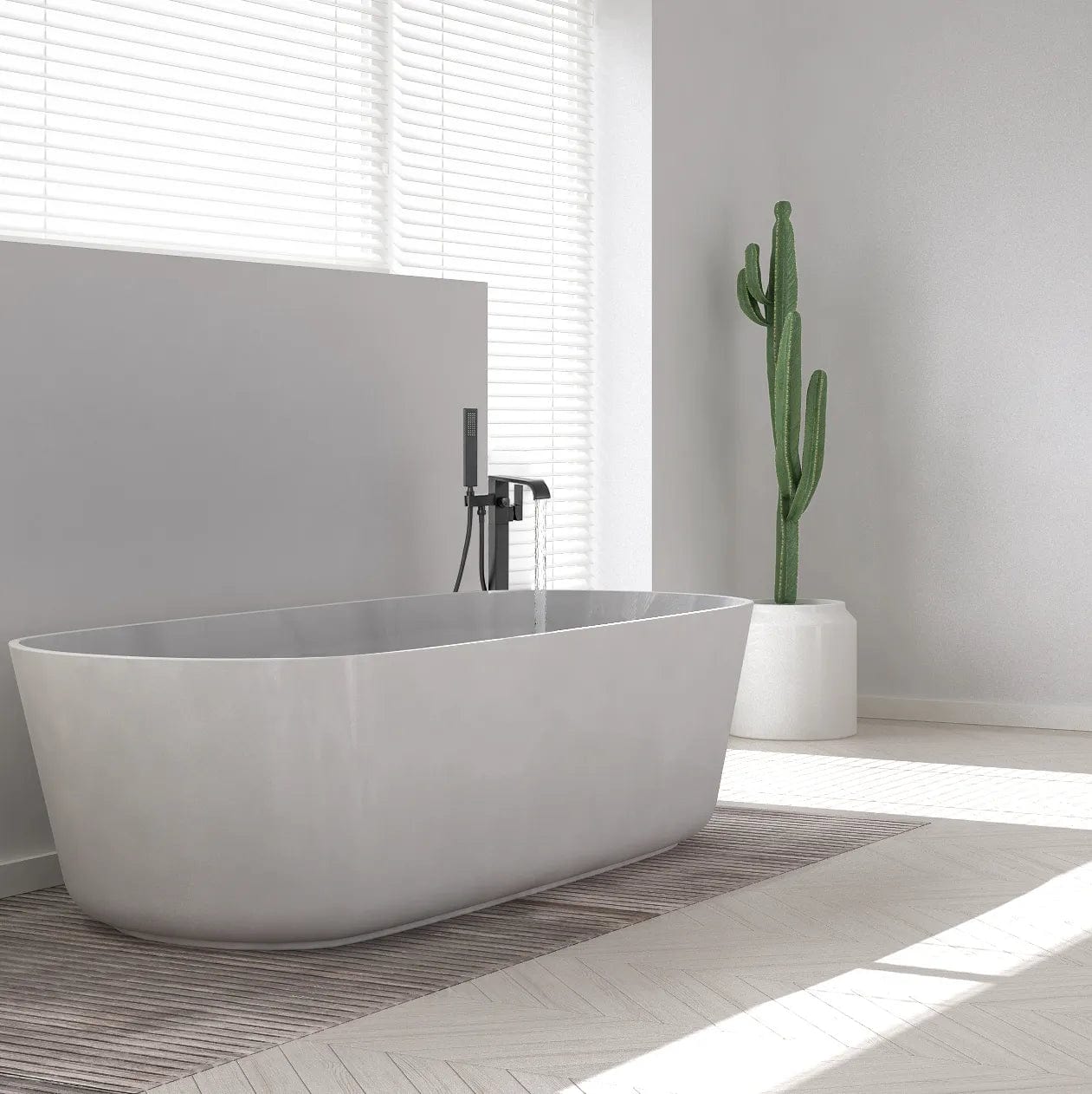 Baterie de podea Rea Carat, negru mat