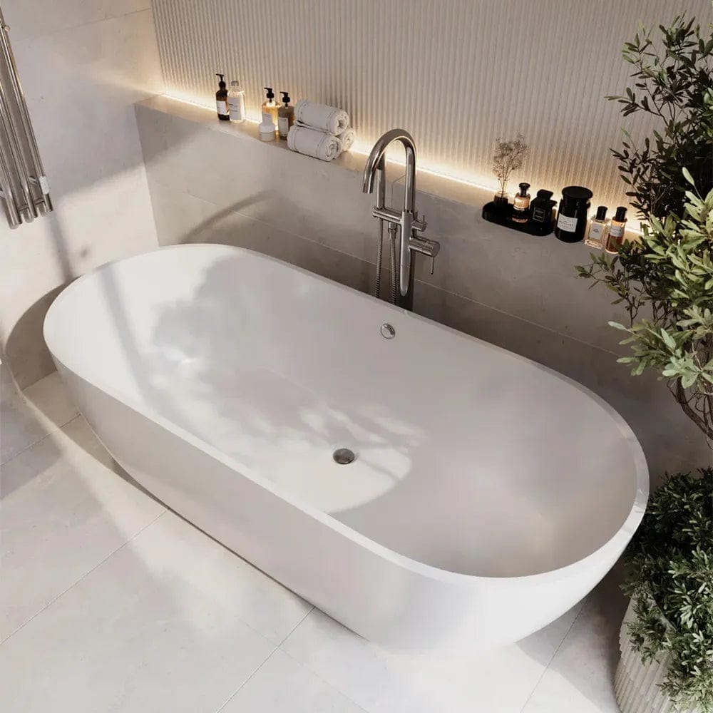 Baterie de podea Rea Mono, argintiu lucios