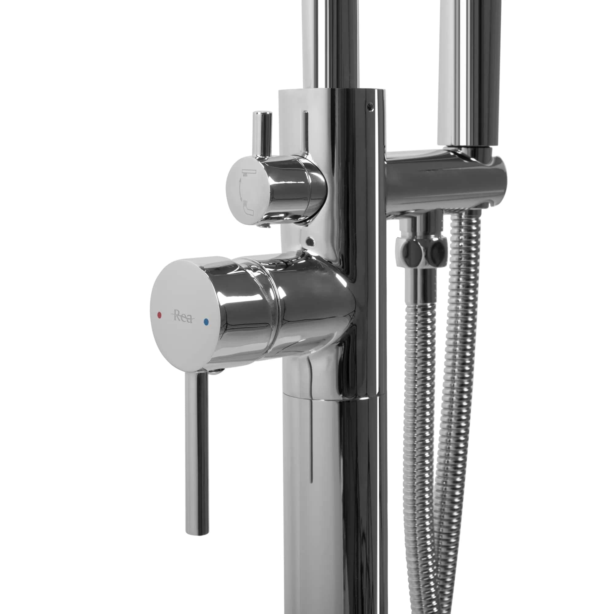 Baterie de podea Rea Mono, argintiu lucios