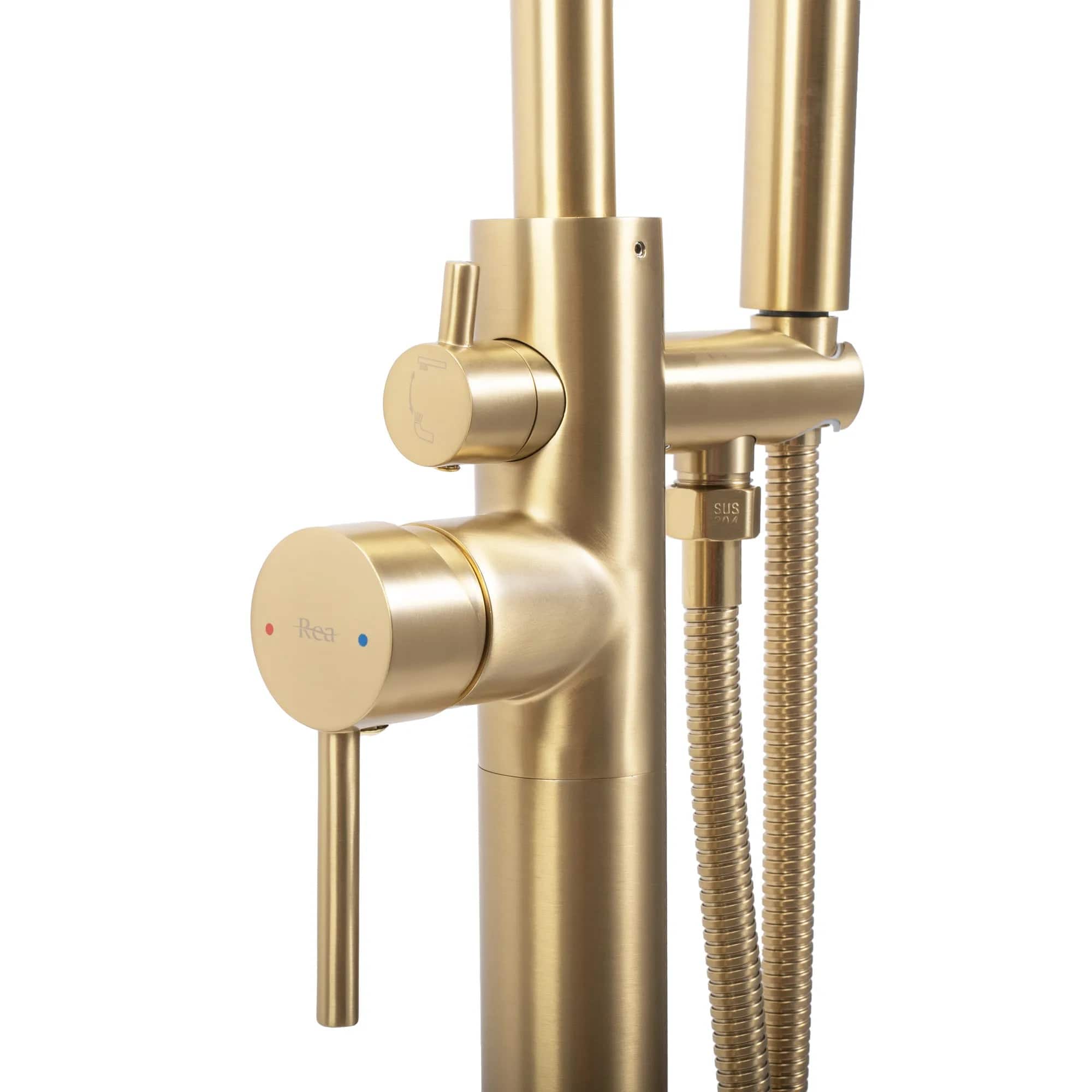 Baterie de podea Rea Mono, auriu periat