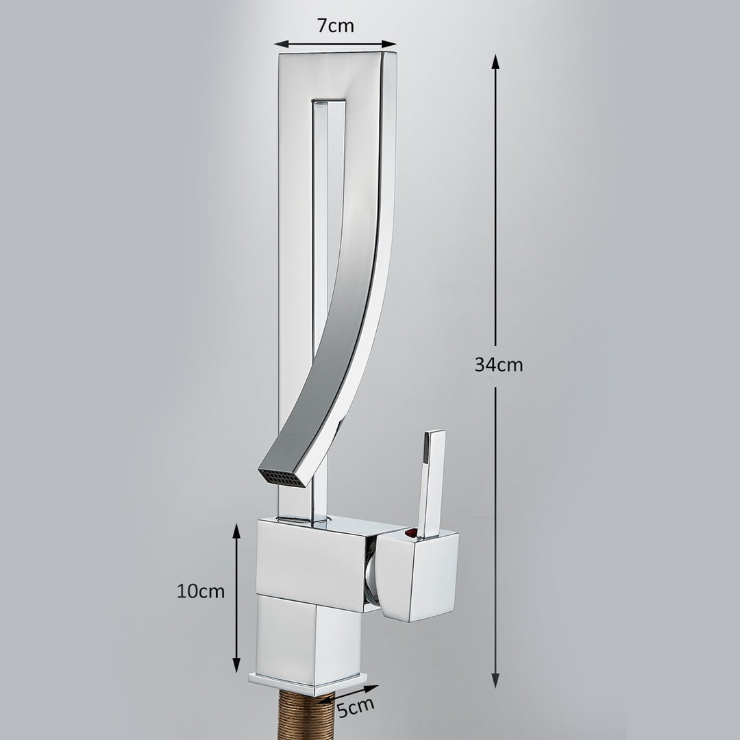 Baterie inalta lavoar, argintiu lucios, cod 1642