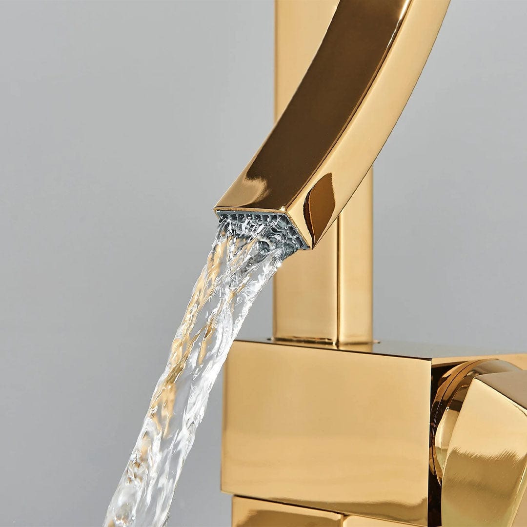 Baterie inalta lavoar, auriu lucios, cod 1650