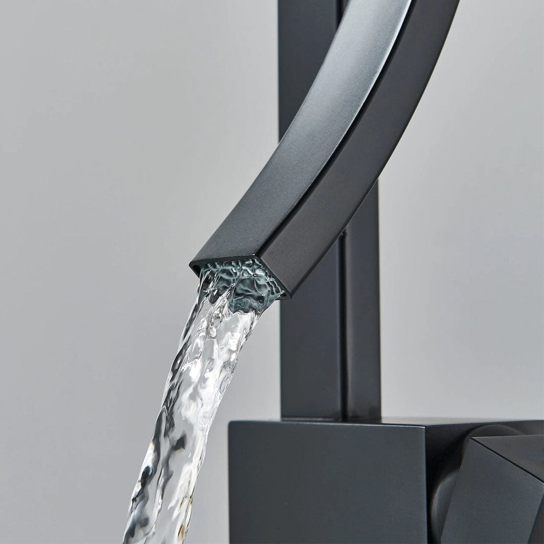 Baterie inalta lavoar, negru mat, cod 1643