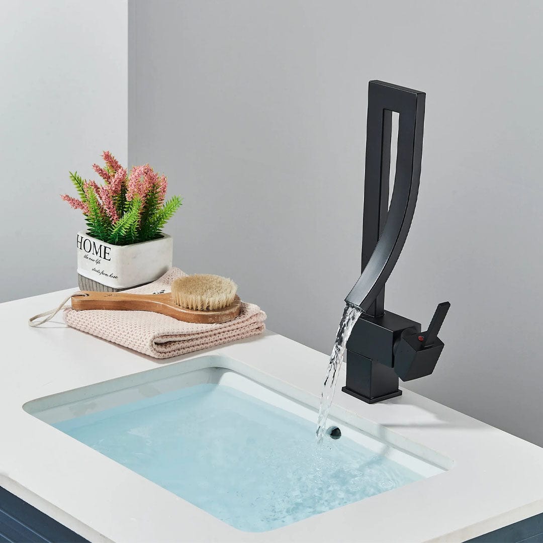 Baterie inalta lavoar, negru mat, cod 1643