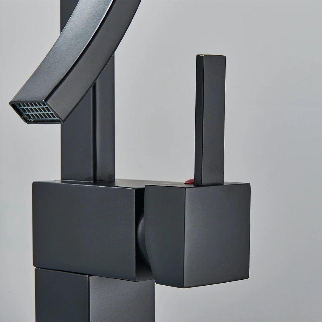 Baterie inalta lavoar, negru mat, cod 1643