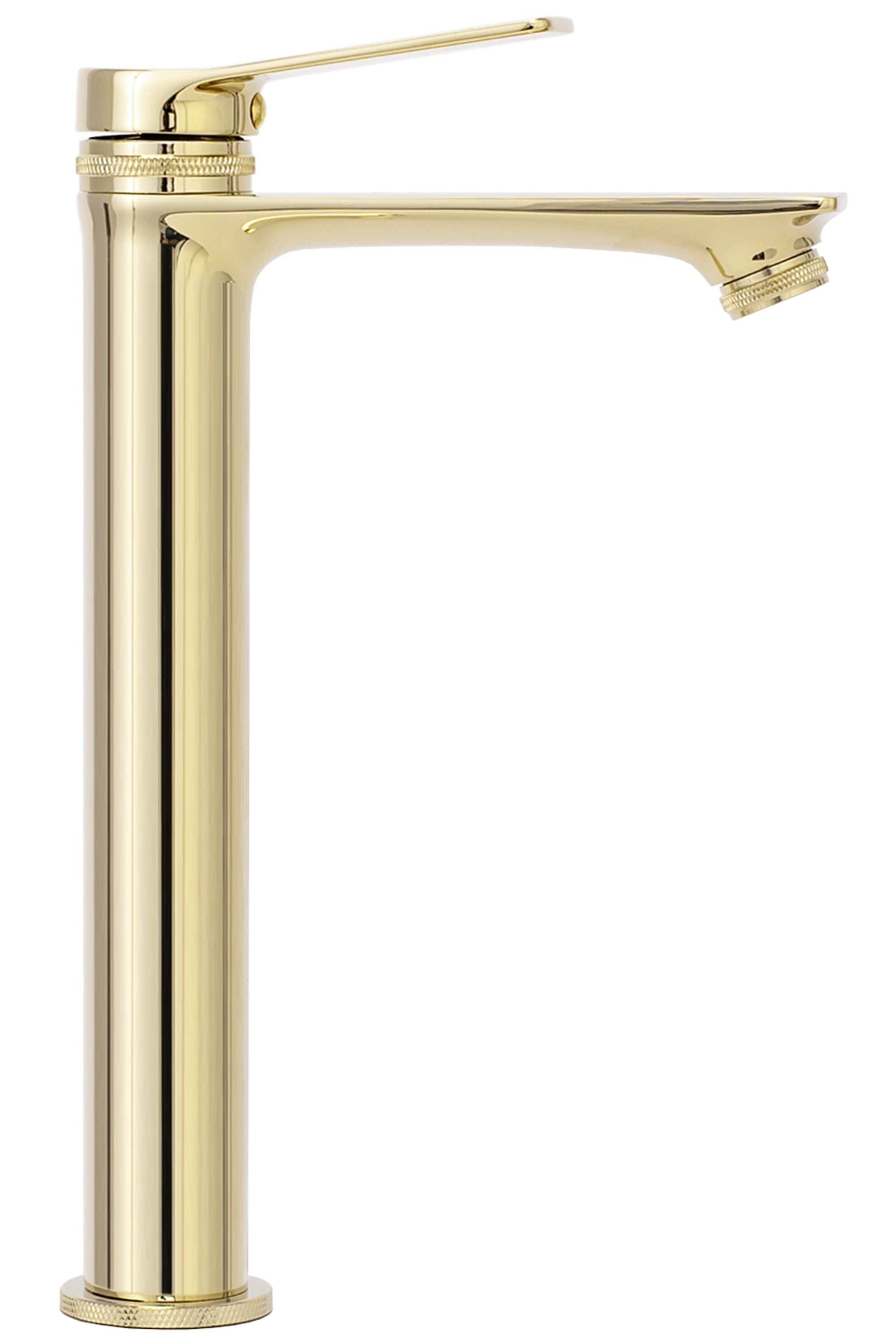 Baterie înaltă pentru lavoar Rea Viral auriu lucios