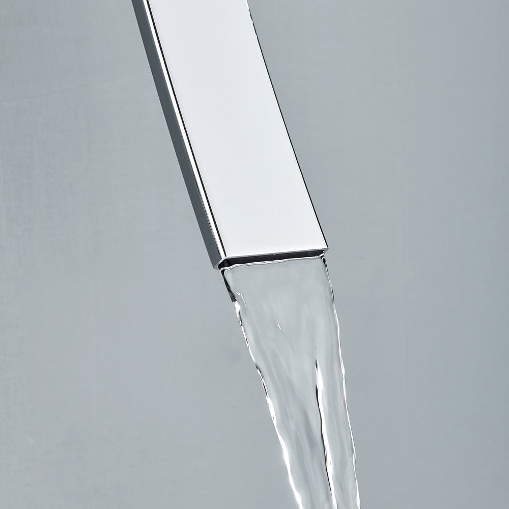 Baterie lavoar, argintie cu montare pe perete, cod 1259