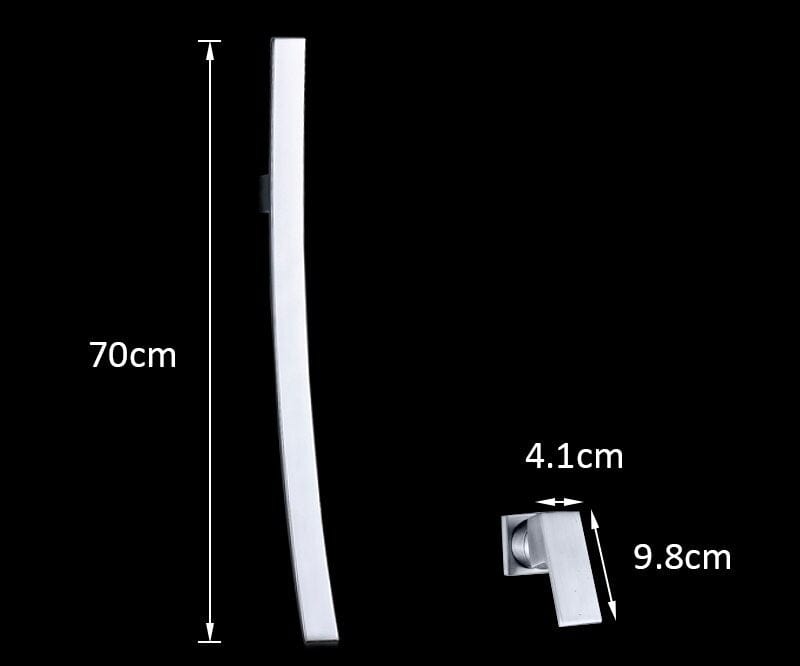 Baterie lavoar, argintie cu montare pe perete, cod 1259