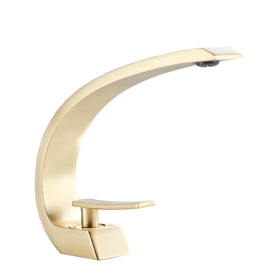 Baterie lavoar baie, auriu nichelat, curbata in forma de C, cod 1279