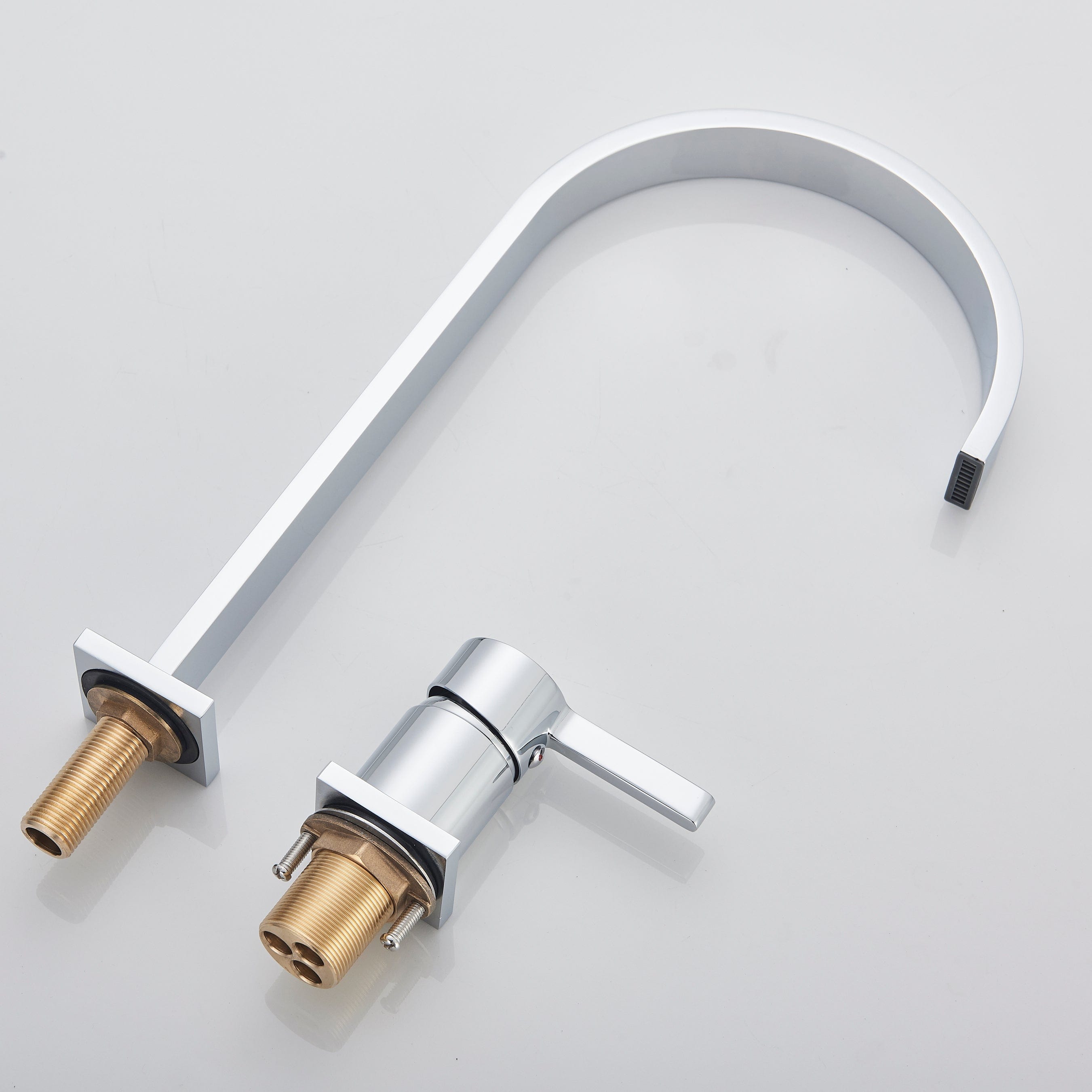 Baterie lavoar cu montare pe blat, cu monocomanda, argintiu cromat, cod 1291