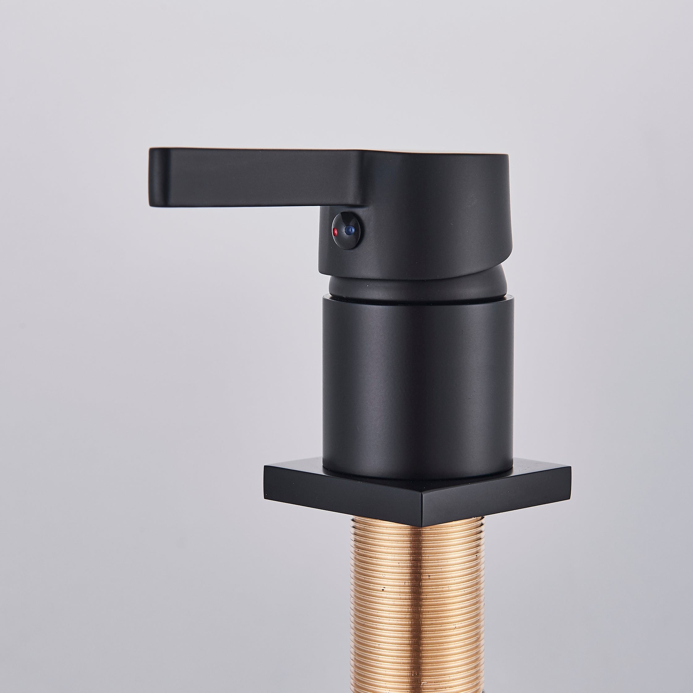 Baterie lavoar cu montare pe blat, cu monocomanda, negru mat, cod 1289