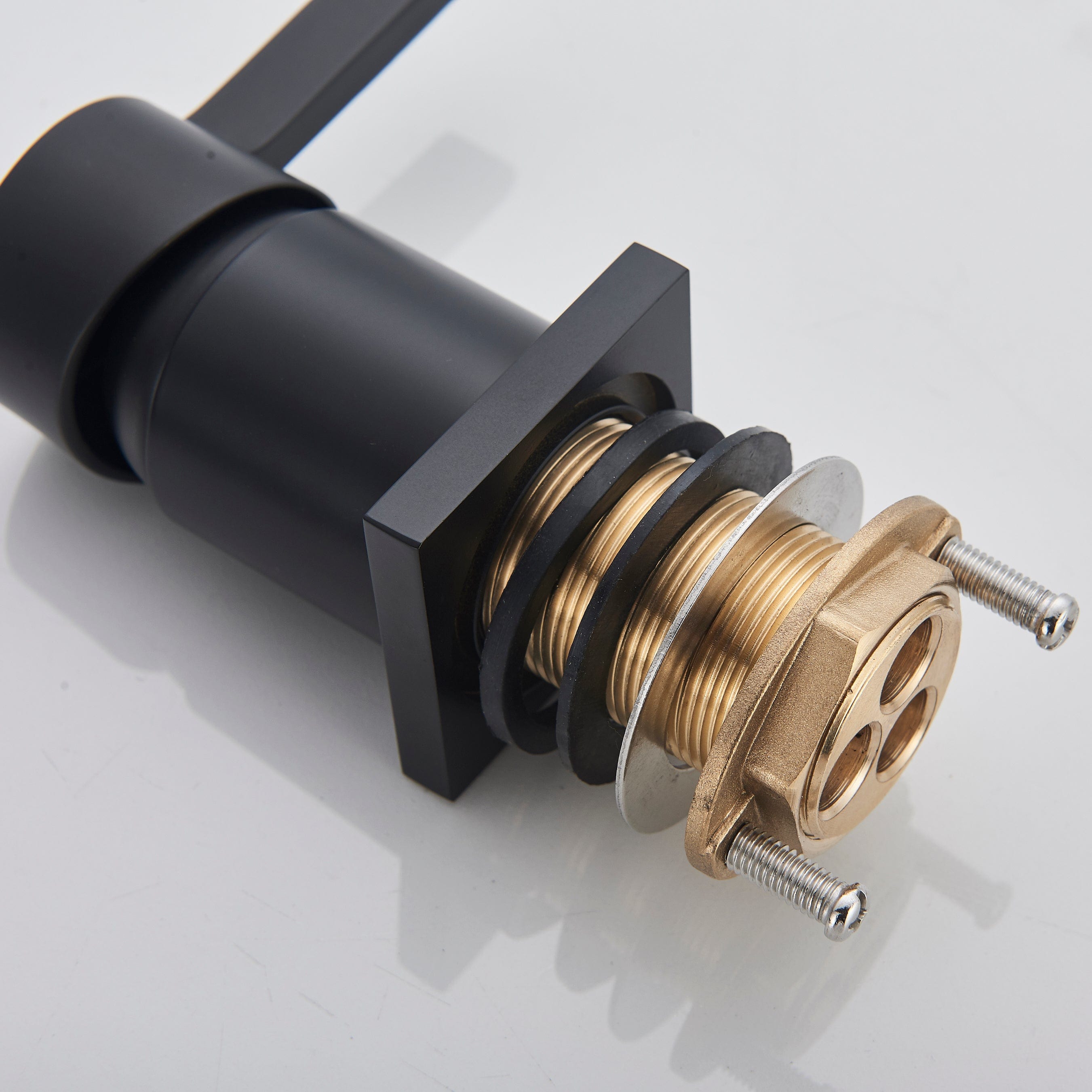 Baterie lavoar cu montare pe blat, cu monocomanda, negru mat, cod 1289