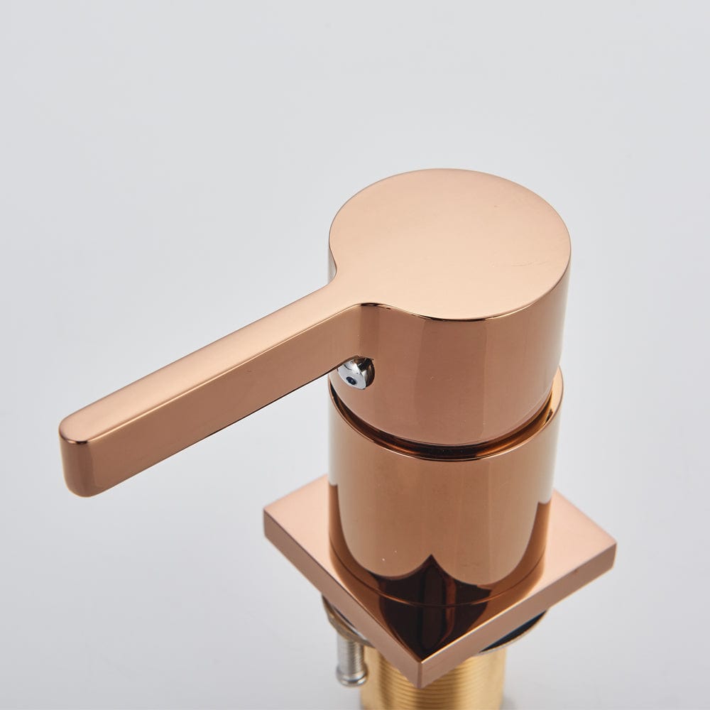 Baterie lavoar cu montare pe blat, cu monocomanda, rose gold, cod 1599