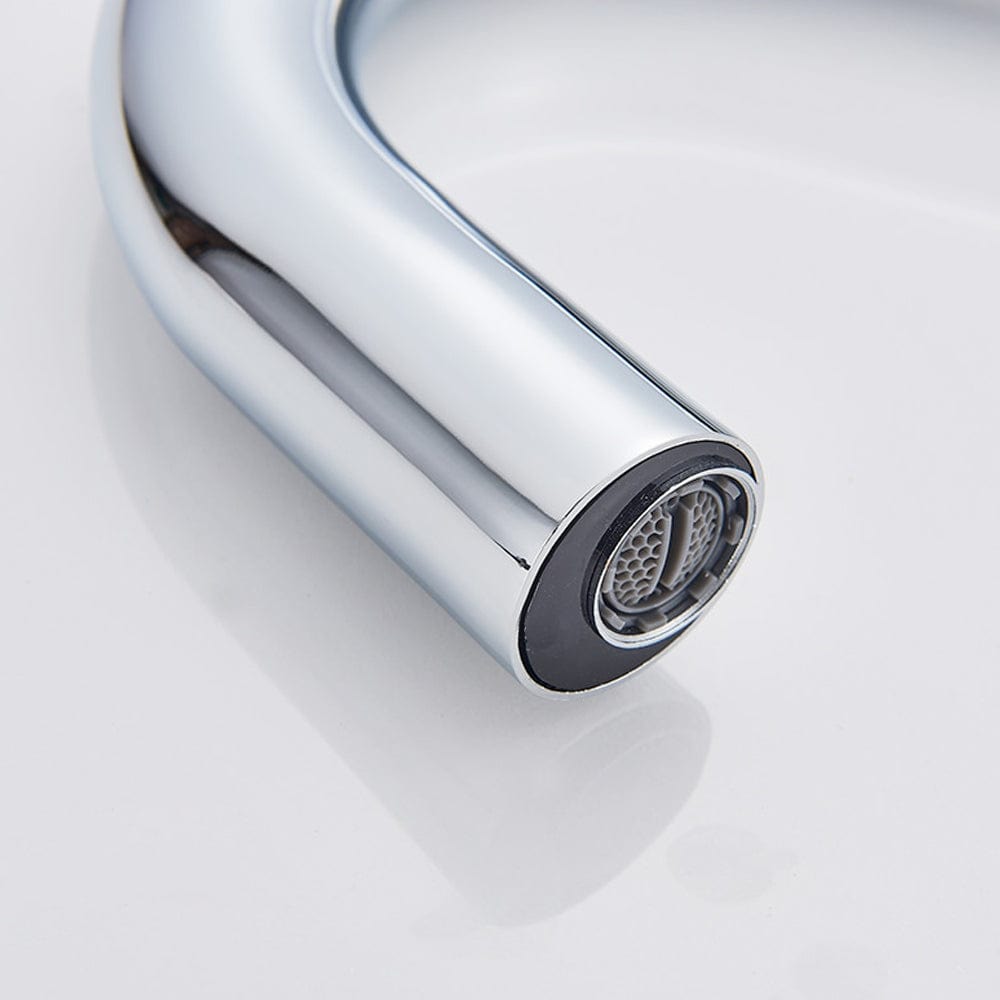 Baterie lavoar cu montare pe blat, cu senzor de pornire/oprire, argintiu cromat, cod 1538