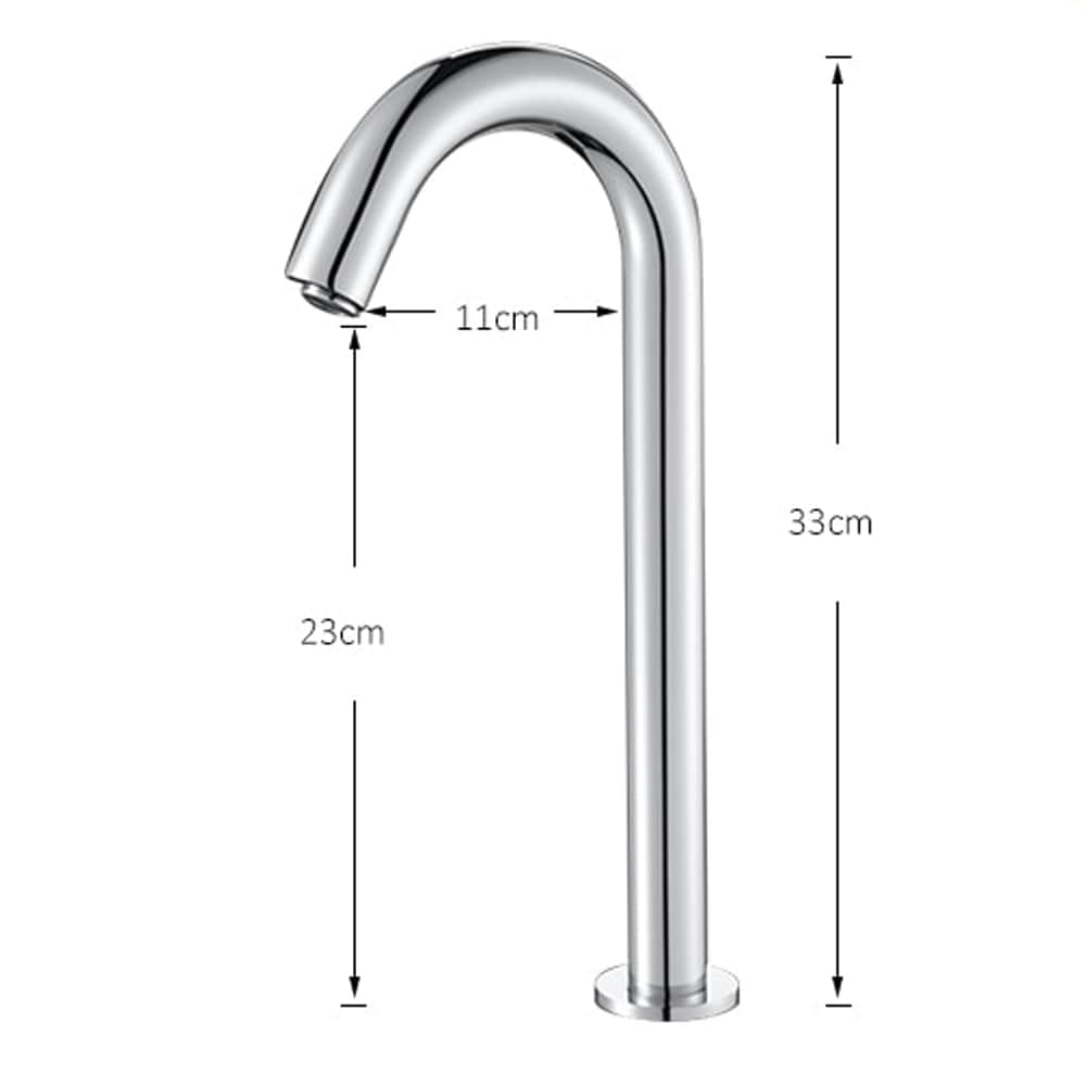 Baterie lavoar cu montare pe blat, cu senzor de pornire/oprire, argintiu cromat, cod 1538