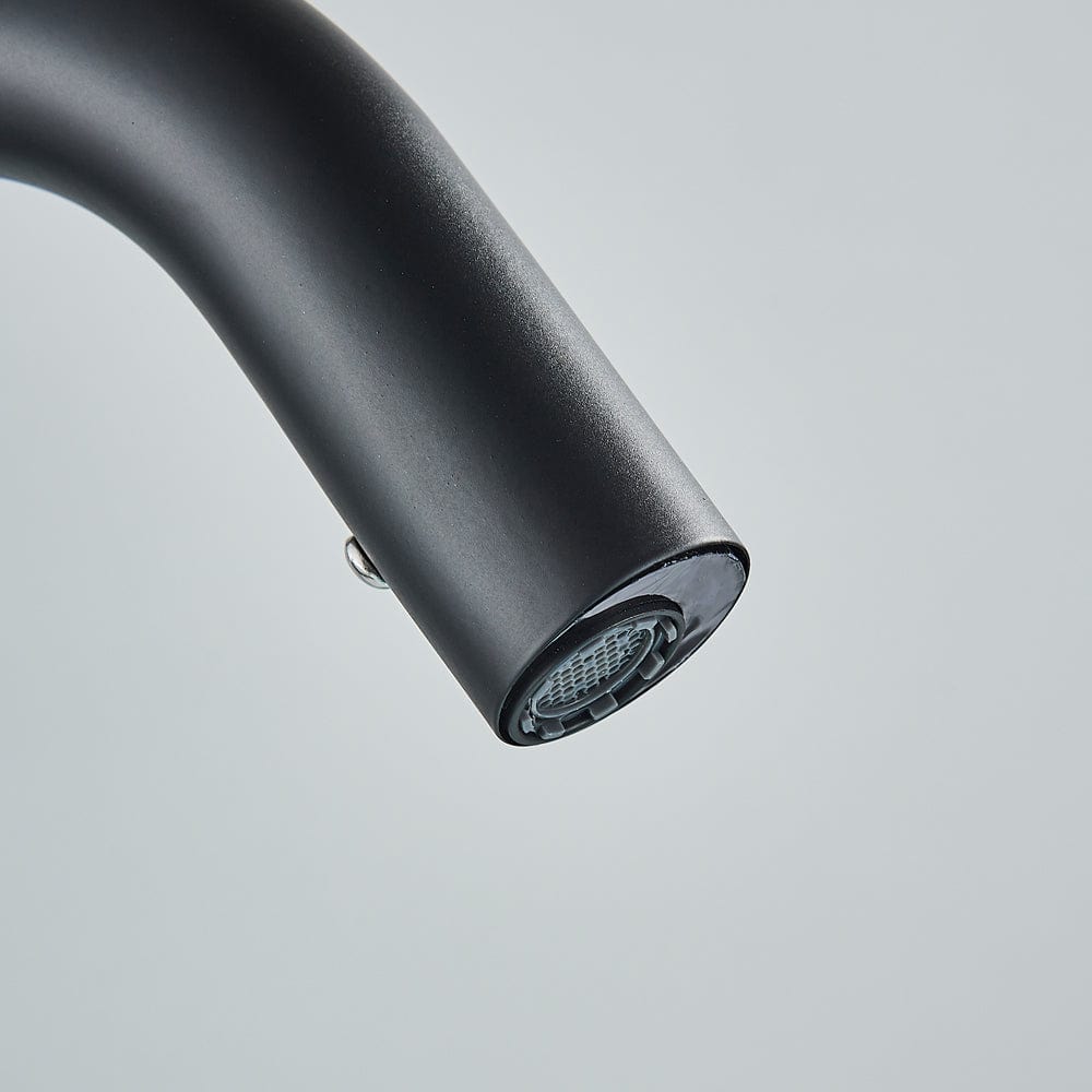 Baterie lavoar cu montare pe blat, cu senzor de pornire/oprire, negru mat, cod 1531