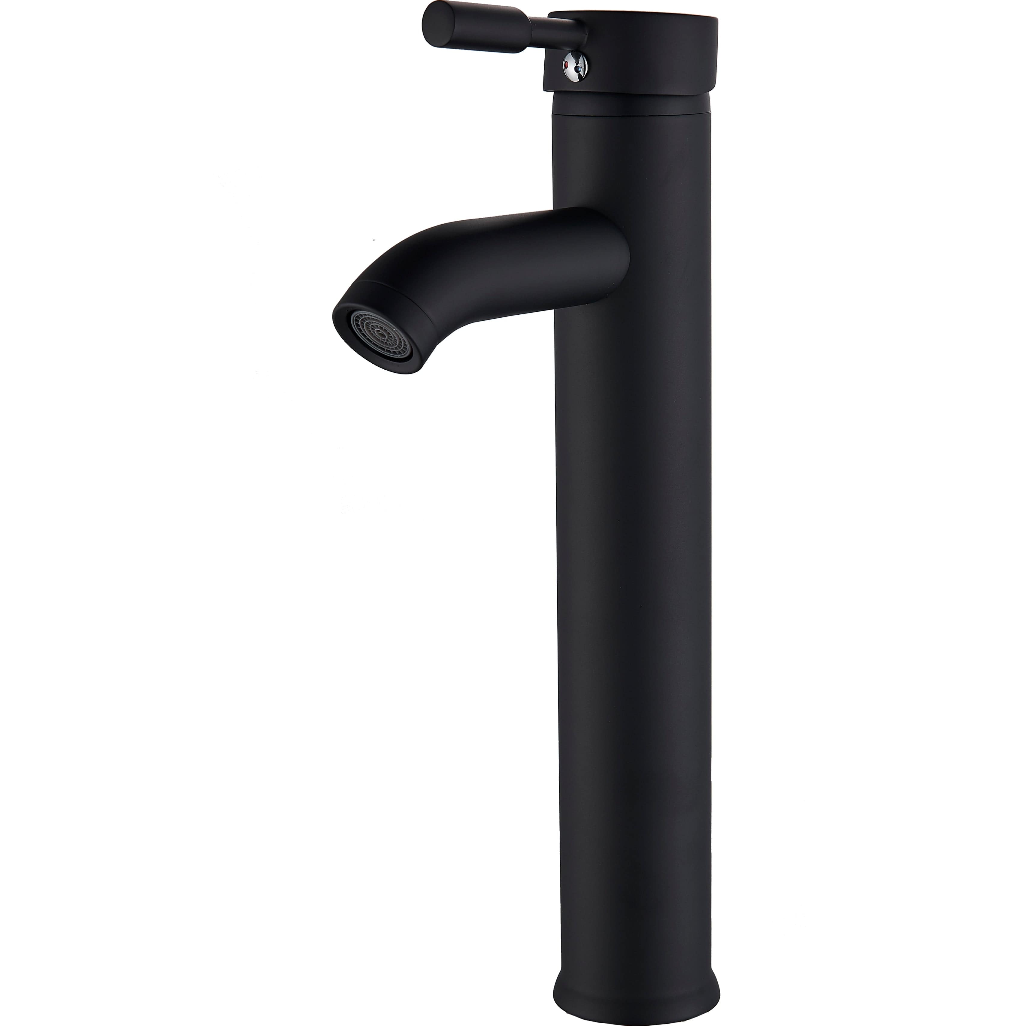 Baterie lavoar cu montare pe blat, cu un singur maner si orificiu, negru mat, cod 1284