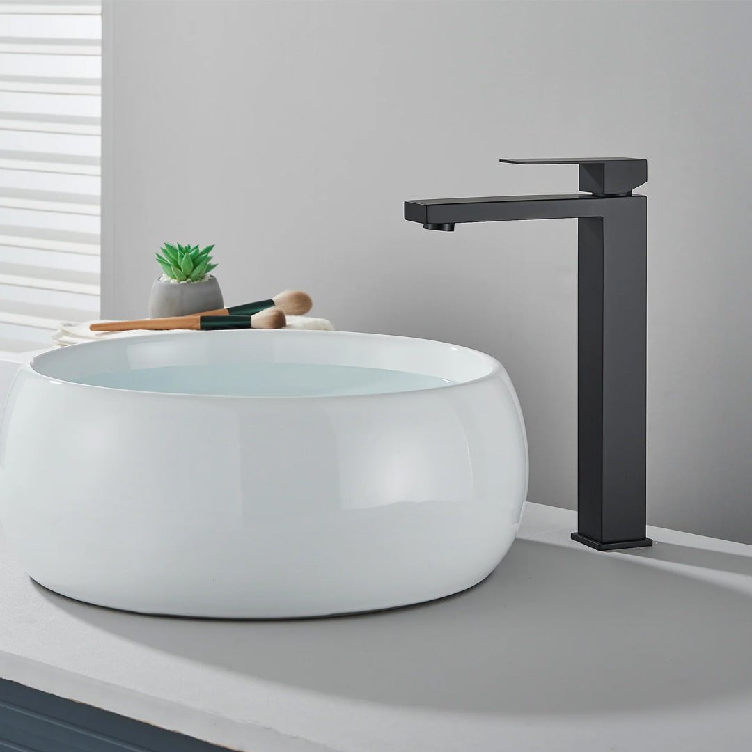 Baterie lavoar, cu montare pe blat, negru, cod 1698