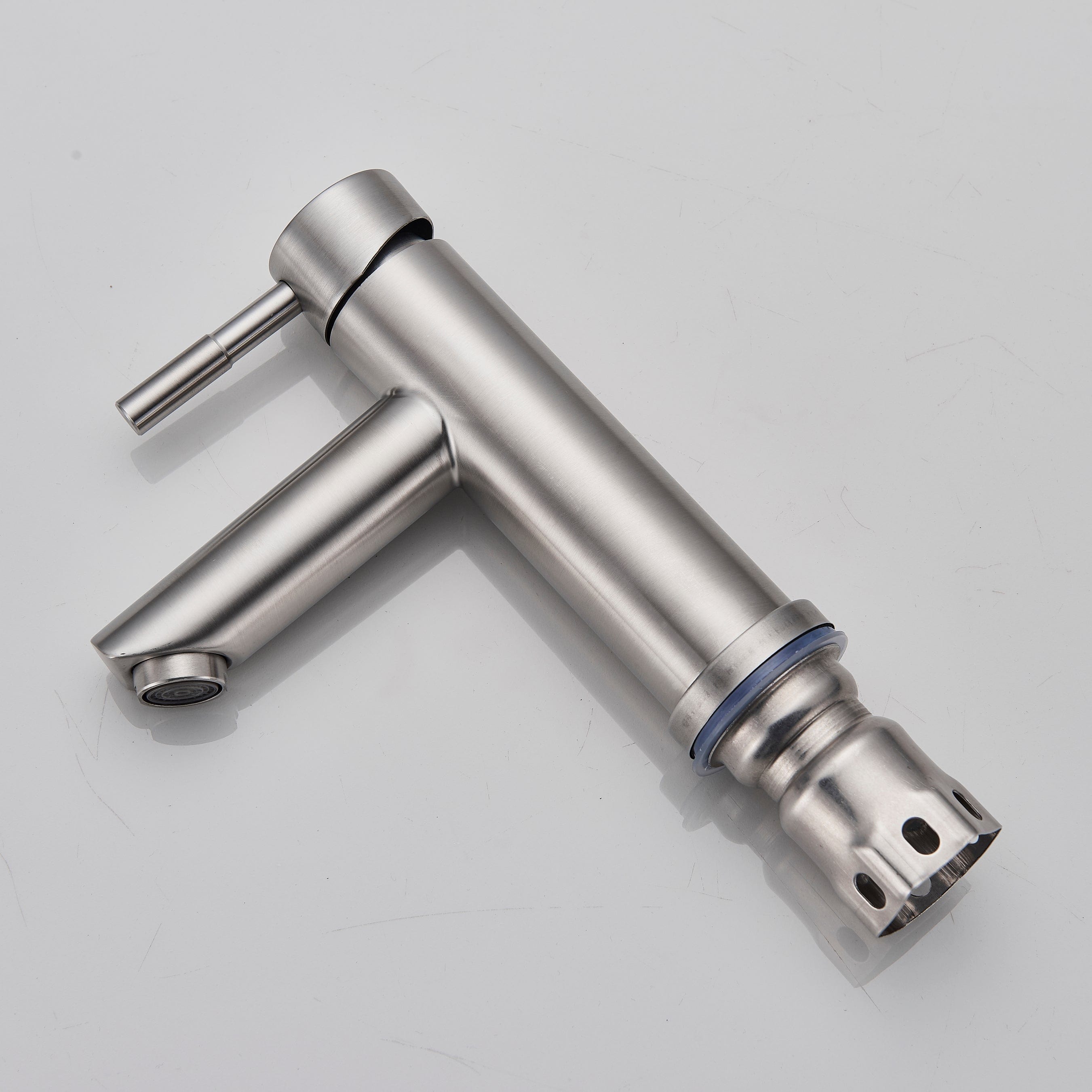 Baterie lavoar cu montare pe chiuveta, argintiu nichelat, cod 1281