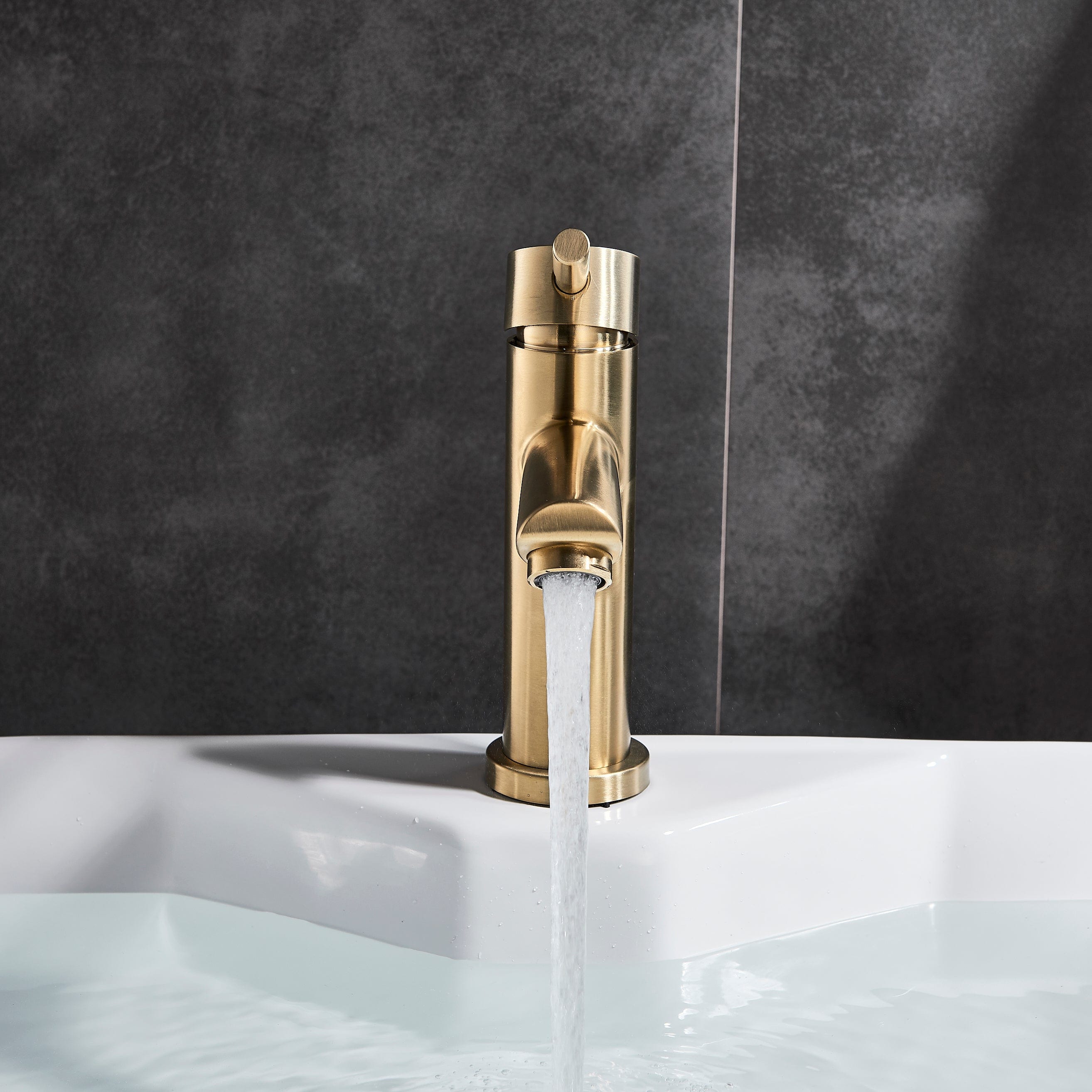 Baterie lavoar cu montare pe chiuveta, auriu nichelat, cod 1282