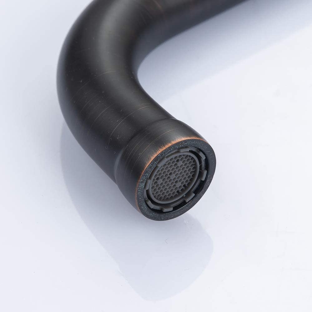 Baterie lavoar cu montare pe chiuveta, cu doua manere, negru, cod 1314