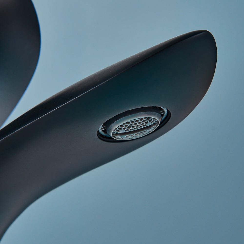 Baterie lavoar cu montare pe chiuveta, negru mat, cod 1530