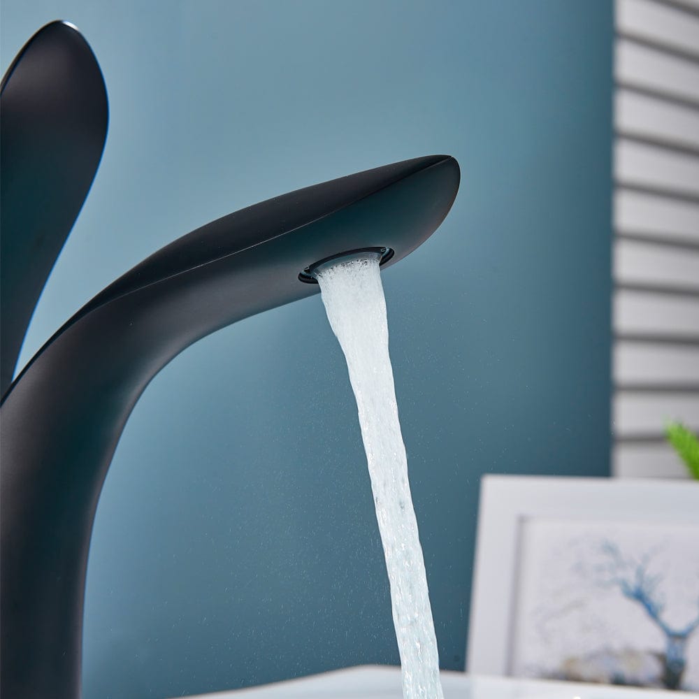 Baterie lavoar cu montare pe chiuveta, negru mat, cod 1530