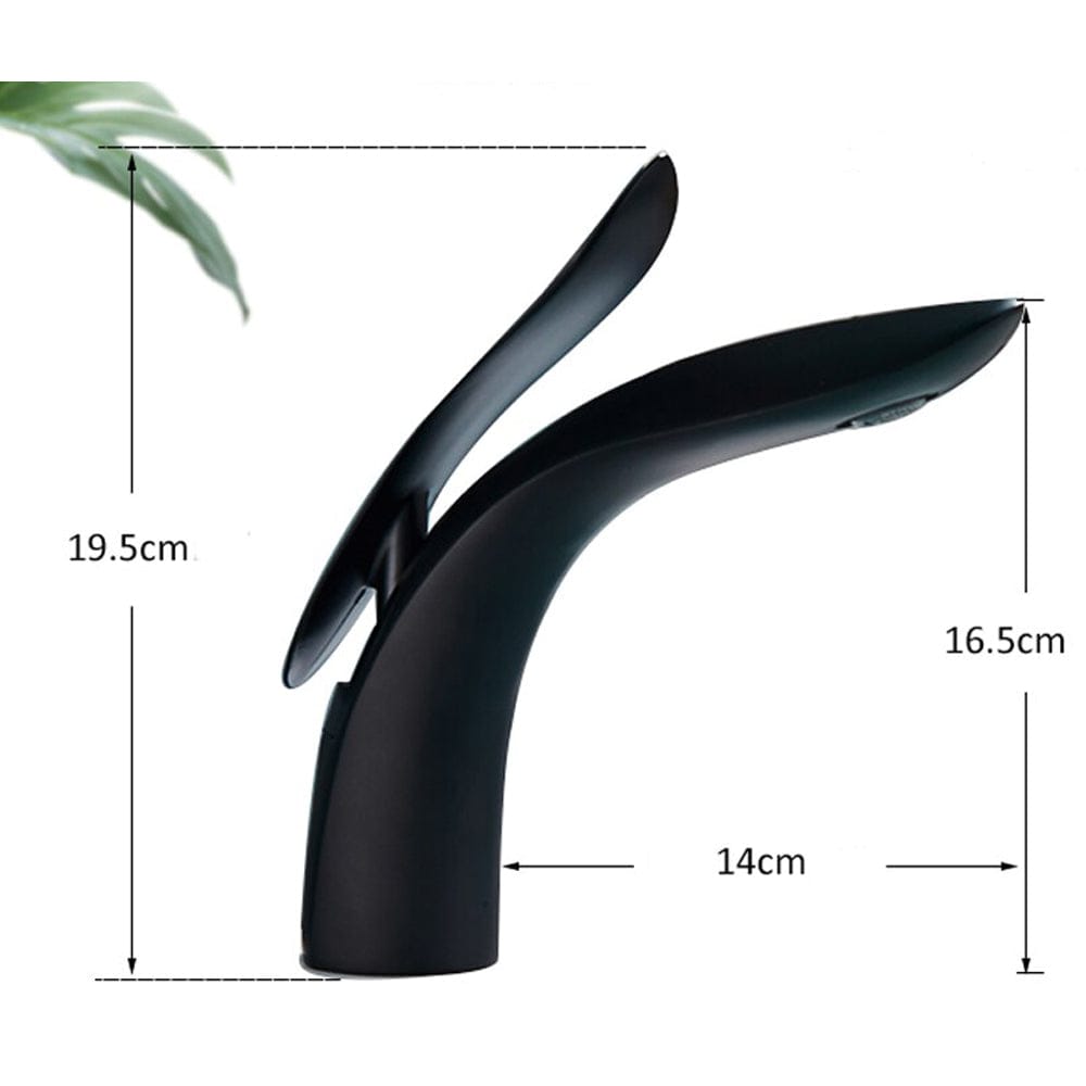 Baterie lavoar cu montare pe chiuveta, negru mat, cod 1530