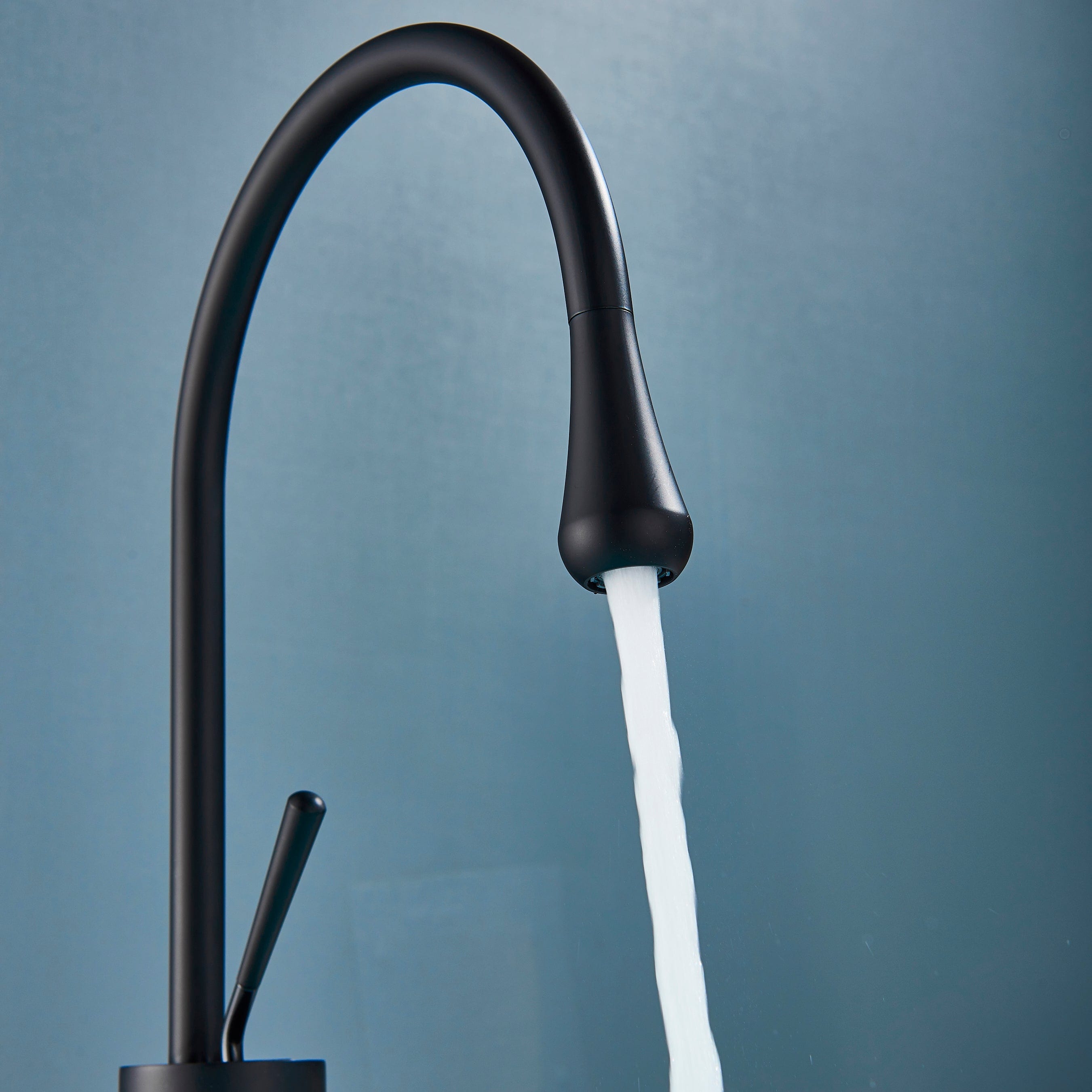 Baterie lavoar inalta Lebend, neagra, cu montare pe chiuveta, cod 1357