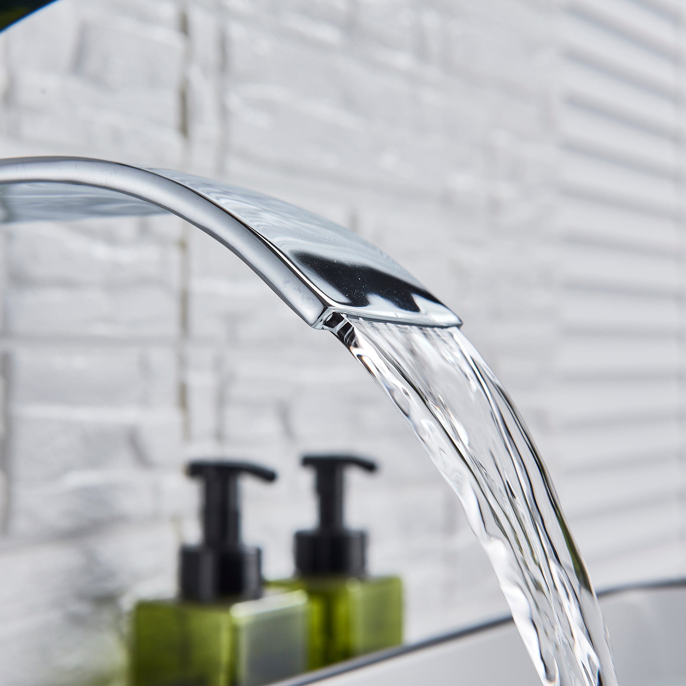 Baterie lavoar Milly1208, din alama cu montare in blat, argintiu cromat, cod 1208