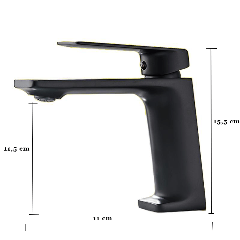 Baterie lavoar neagra cu montare pe chiuveta, cod 1205