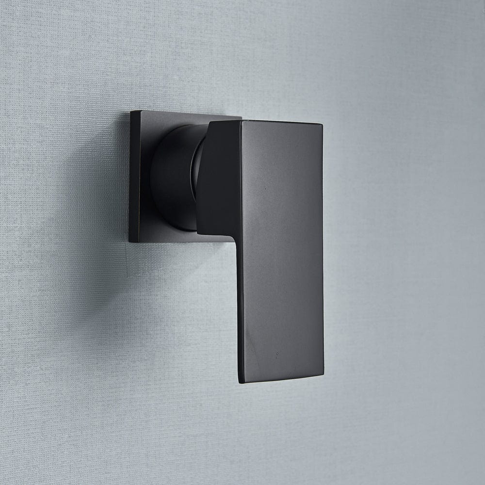 Baterie lavoar neagra cu montare pe perete, cod 1260