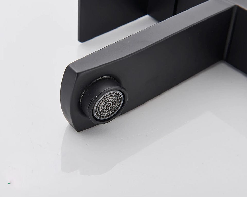 Baterie lavoar neagra, din alama cu montare in blat, cod 1257